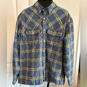 Orvis Heavy Flannel Hidden Button Down Collar Shirt